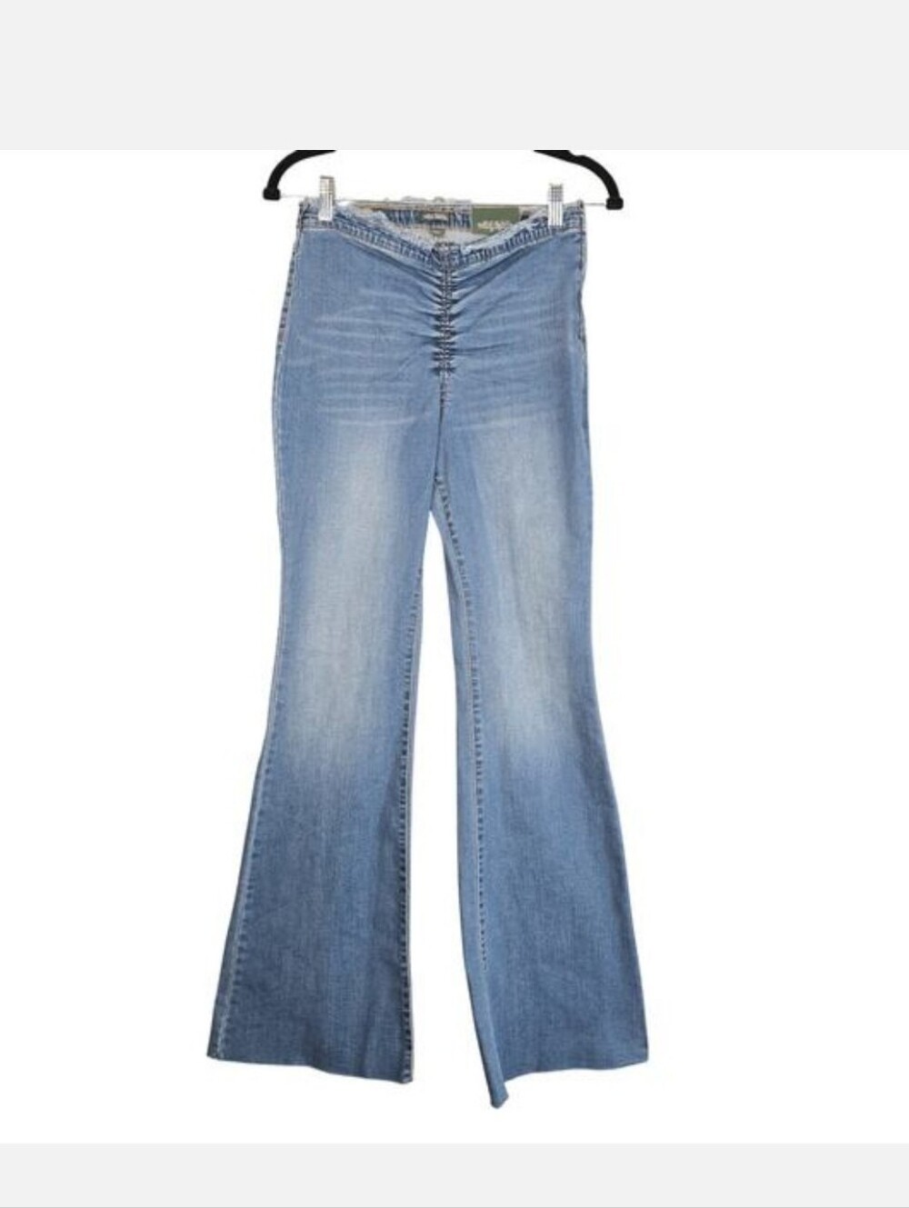 High-Waist Light Wash Wide Leg Jeans - Light Blue